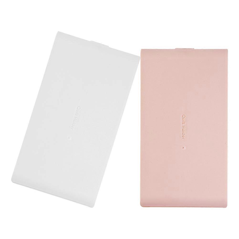 Clamshell Nail Art Pen Holder Storage Box Multi Purpose Makeup Tool Organizer Durable Compact Manicure Box White