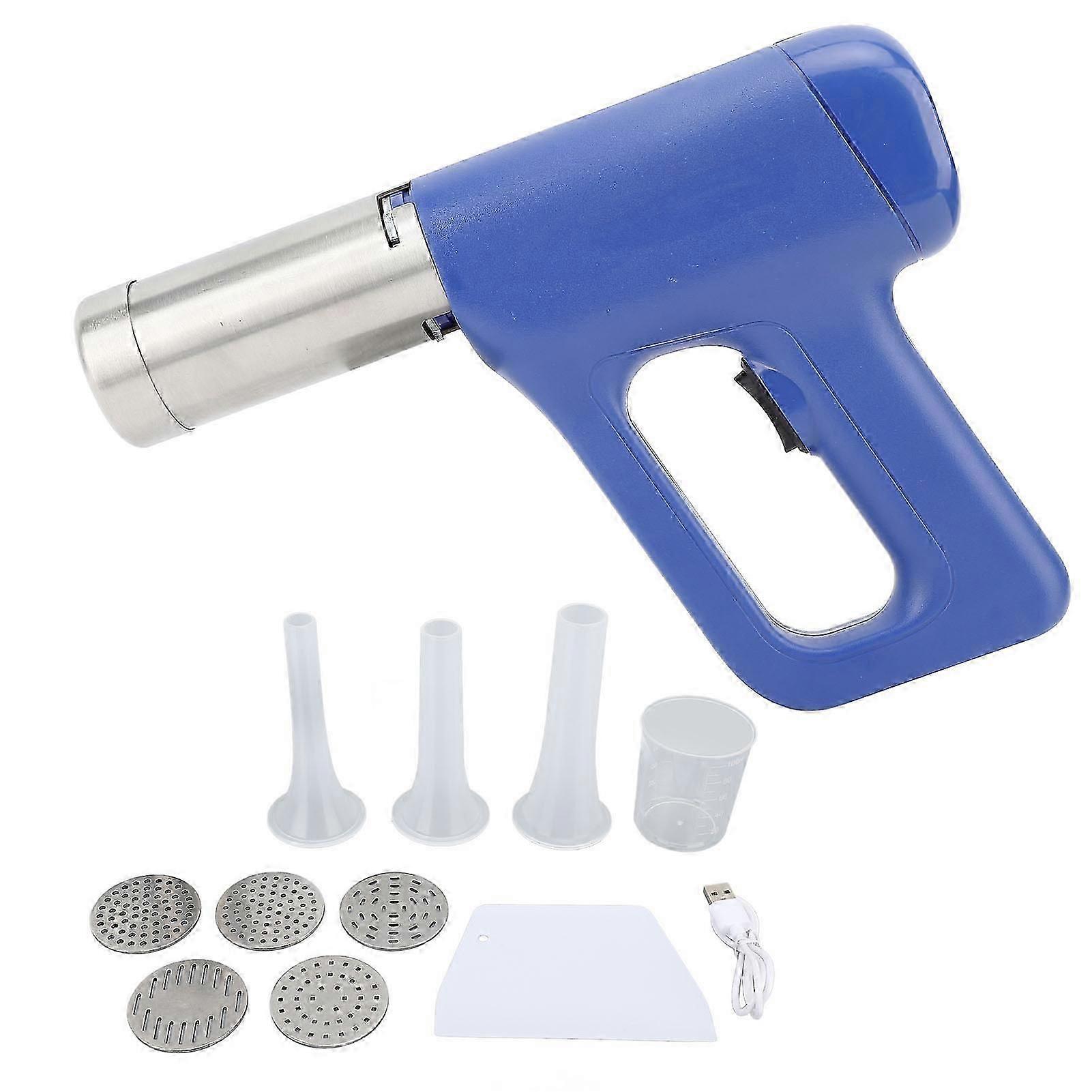Handheld Electric Pasta Maker Portable Cordless Multifunctional Automatic Noodle Machine Blue