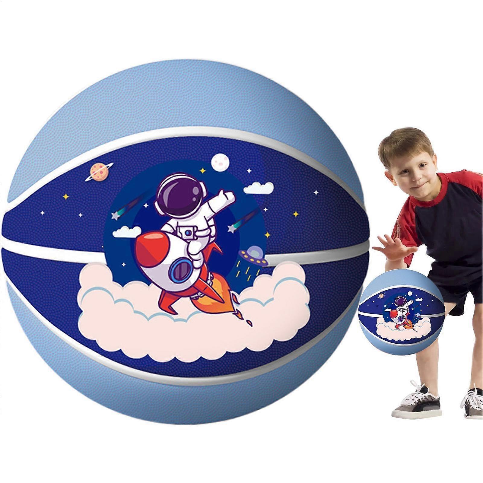 Silent Basketball Size 7 Foam Indoor Toy Ball for Kids, Quiet Print Design for Family Fun, No Sound Basketball