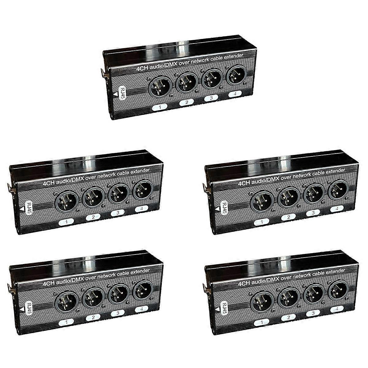 1Pc 4-Channel 3-Pin XLR Audio and over Network Cable Extender, DMX512 Network Signal Extender