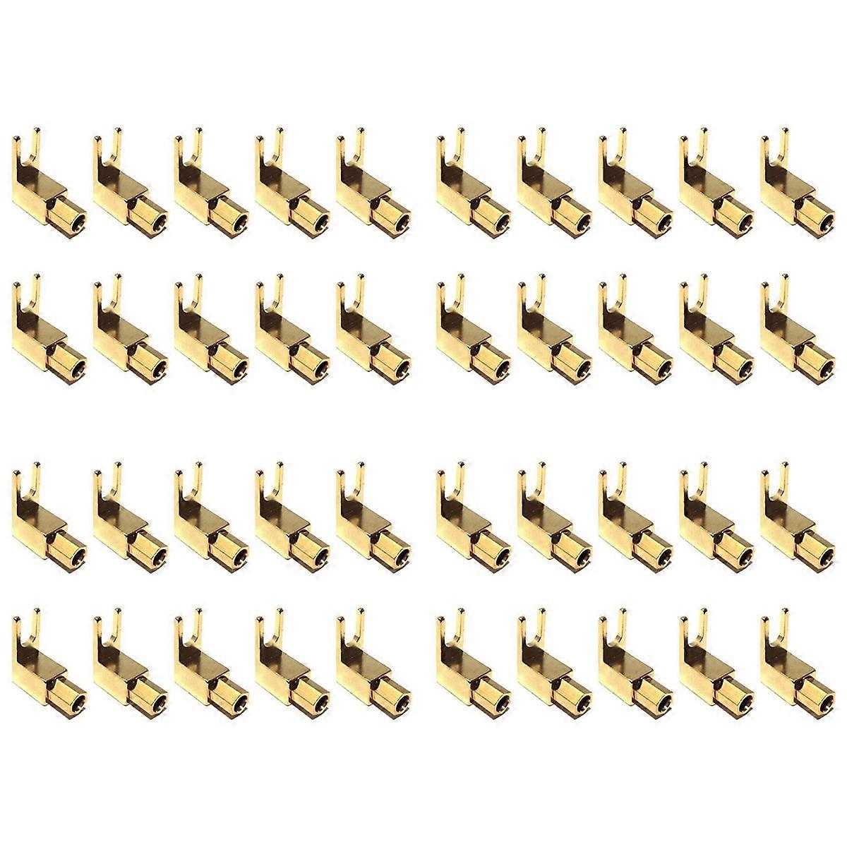 Right Angle Spade Fork & Binding Post - 4mm Banana Plug Socket - Spade Fork Connector for Speaker &