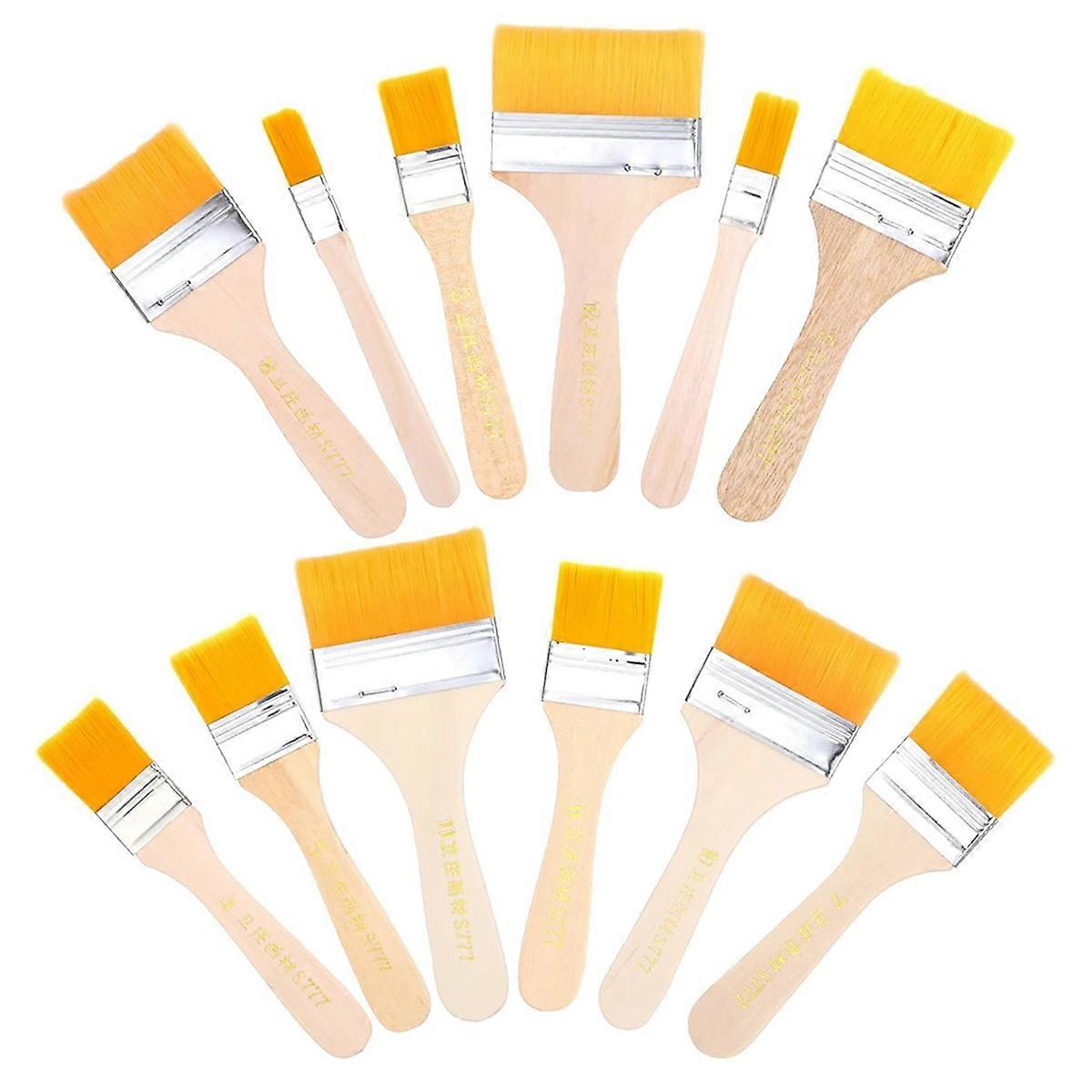 Flat Paint Brush Set Different Sizes Oil Paint Brushes, Paint Brushes