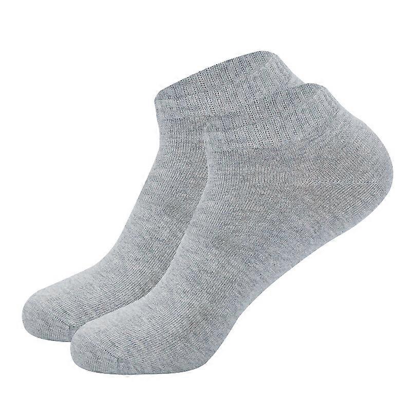 6 Pack Men's Ankle Socks with Cushion, Sport Athletic Running Socks,Light Grey(43-48 Can Be Worn)