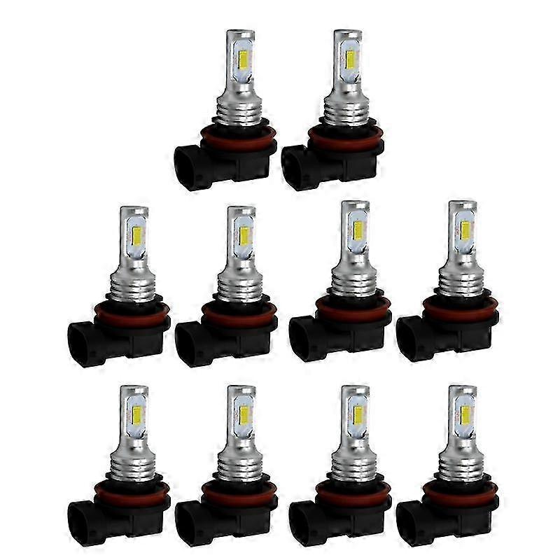 10pcs H11 LED Fog Light Bulb Newest Version 3570 CSP-Chips LED Fog Lamp Bulbs White 6000K