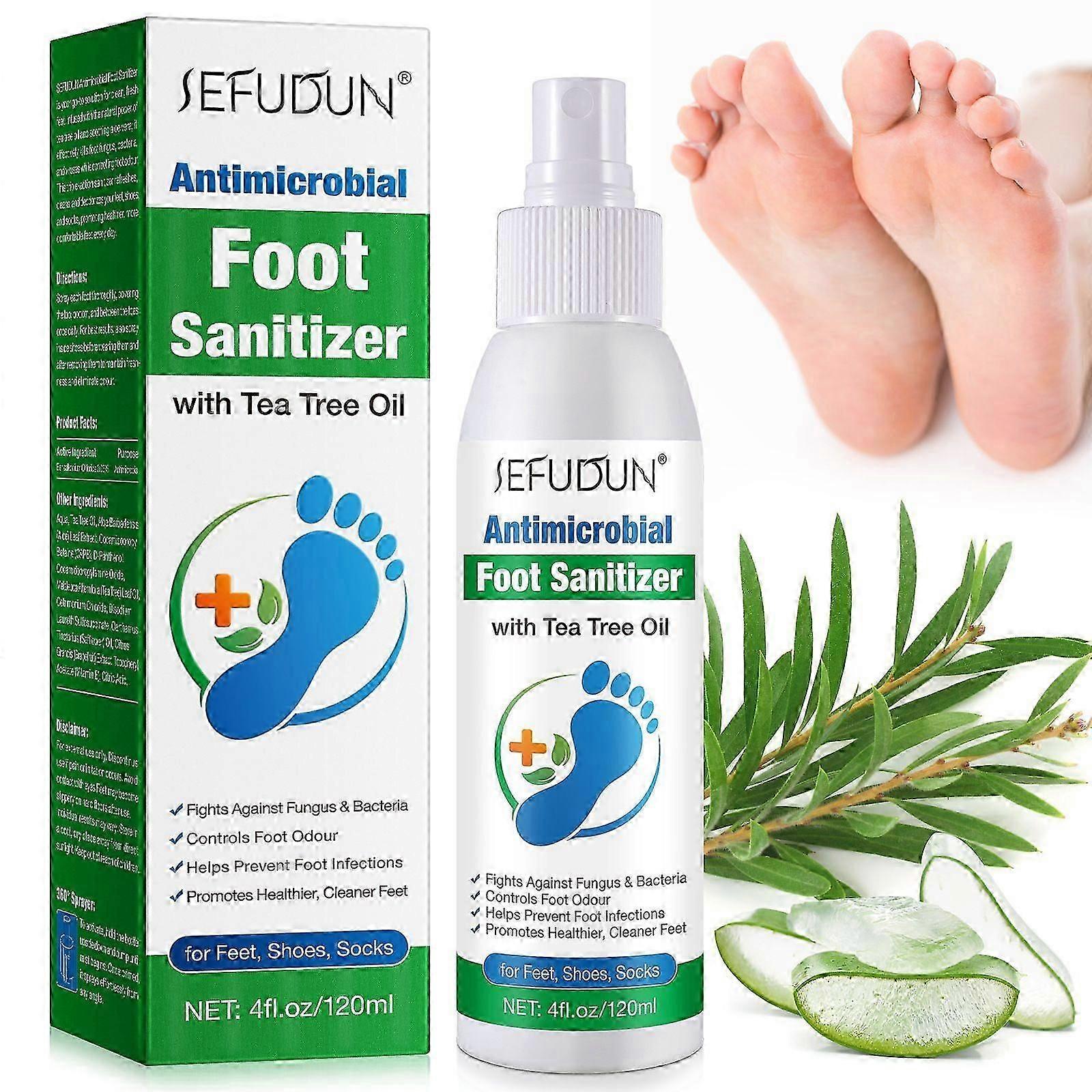 Tea Tree Oil Foot & Shoe Sanitiser - Clear Spray for Odour-Free, Hygienic Feet