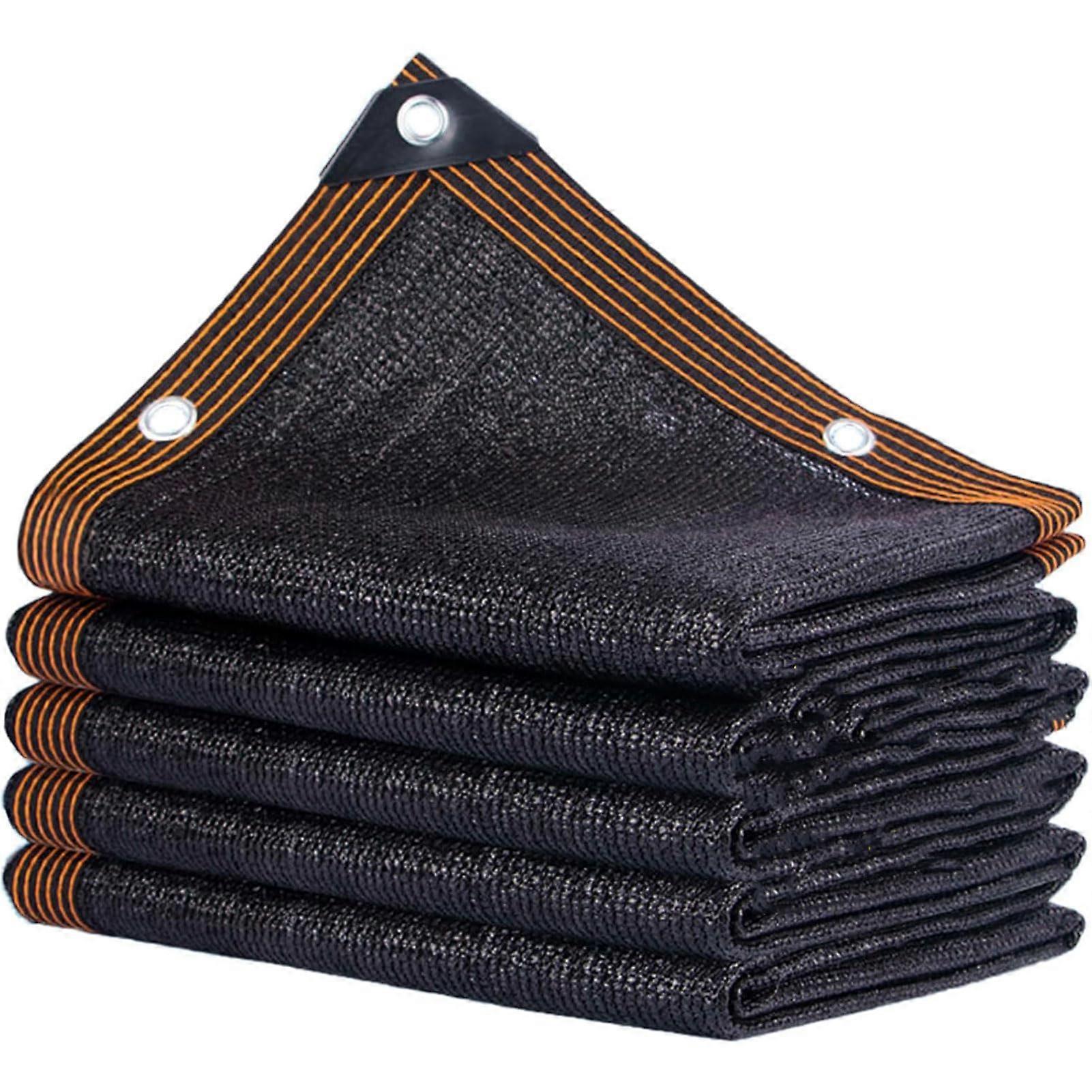 Shade Net with Grommets, Garden Shade Cloth, Plant Shade Net, AntiUV Sun Shade Net, Breathable, For Terrace/Garden/Pergola/Car (Black 3x5m)