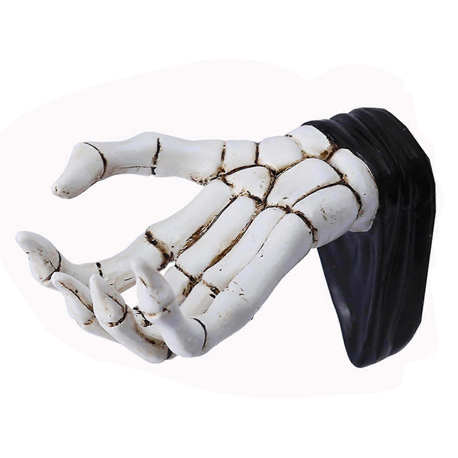 Multipurpose Halloween Skeleton Hand Wall Hanging Storage Rack for Keys and Jewelry, Functional Art Home Decor