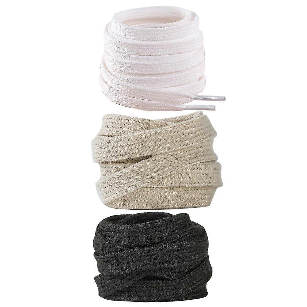 It seems like you're referring to a product listing for **"3 Pairs Pure Cotton Flat Shoelaces"**. Here's a refined version of the product title and