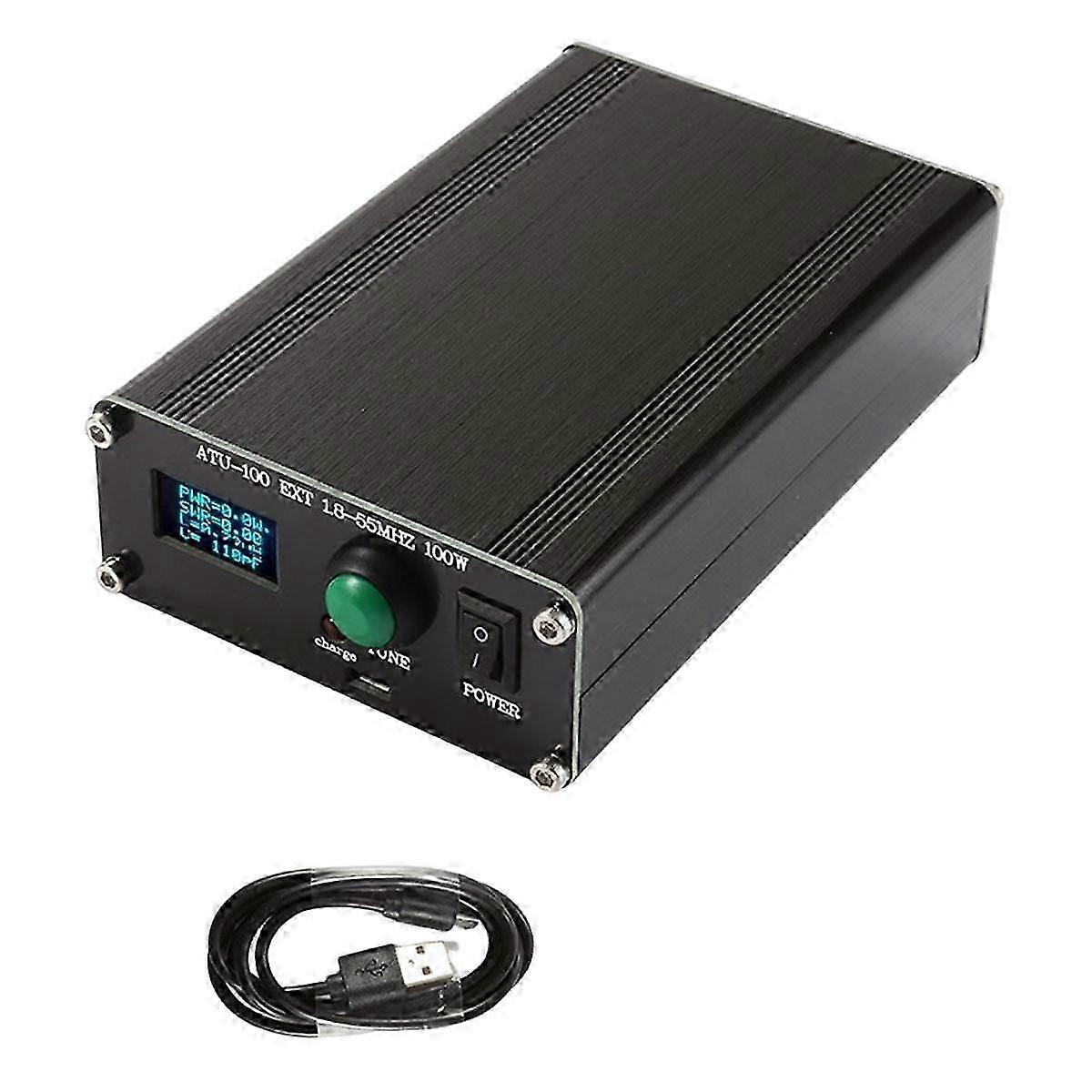 ATU-100 Antenna Receiver 1.8-55Mhz Mini Automatic Antenna Tuner Rechargeable Version Multi-Function--As Shown