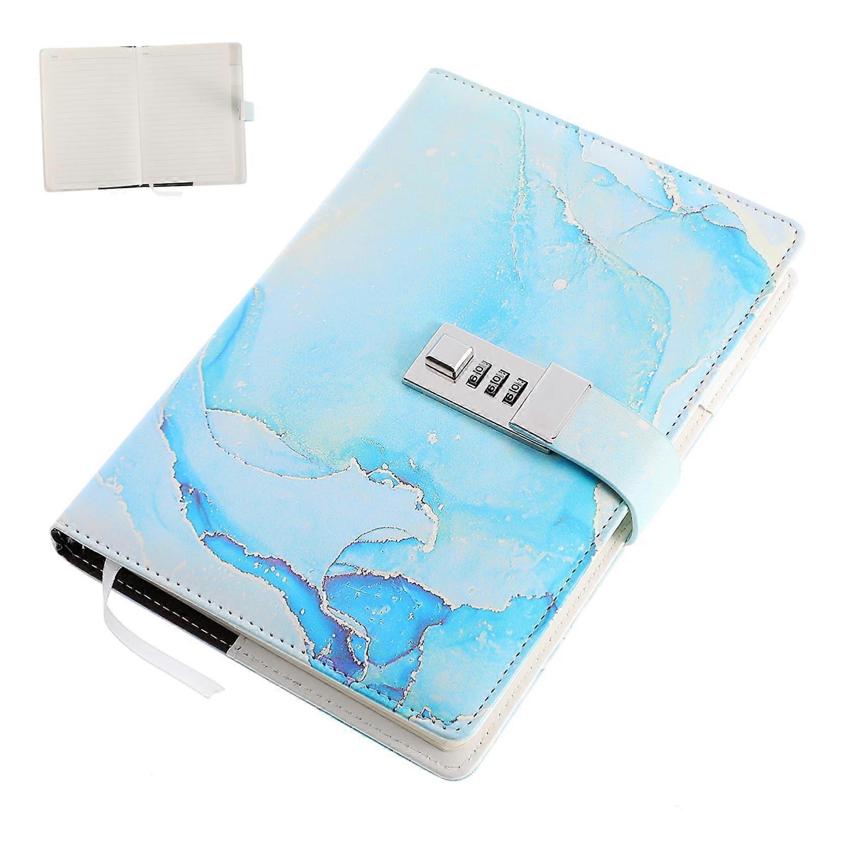 Creative Codebook Portable Lined Notebook Planner Password Protected Diary Faux Leather Travel Journal Student Note Organizer