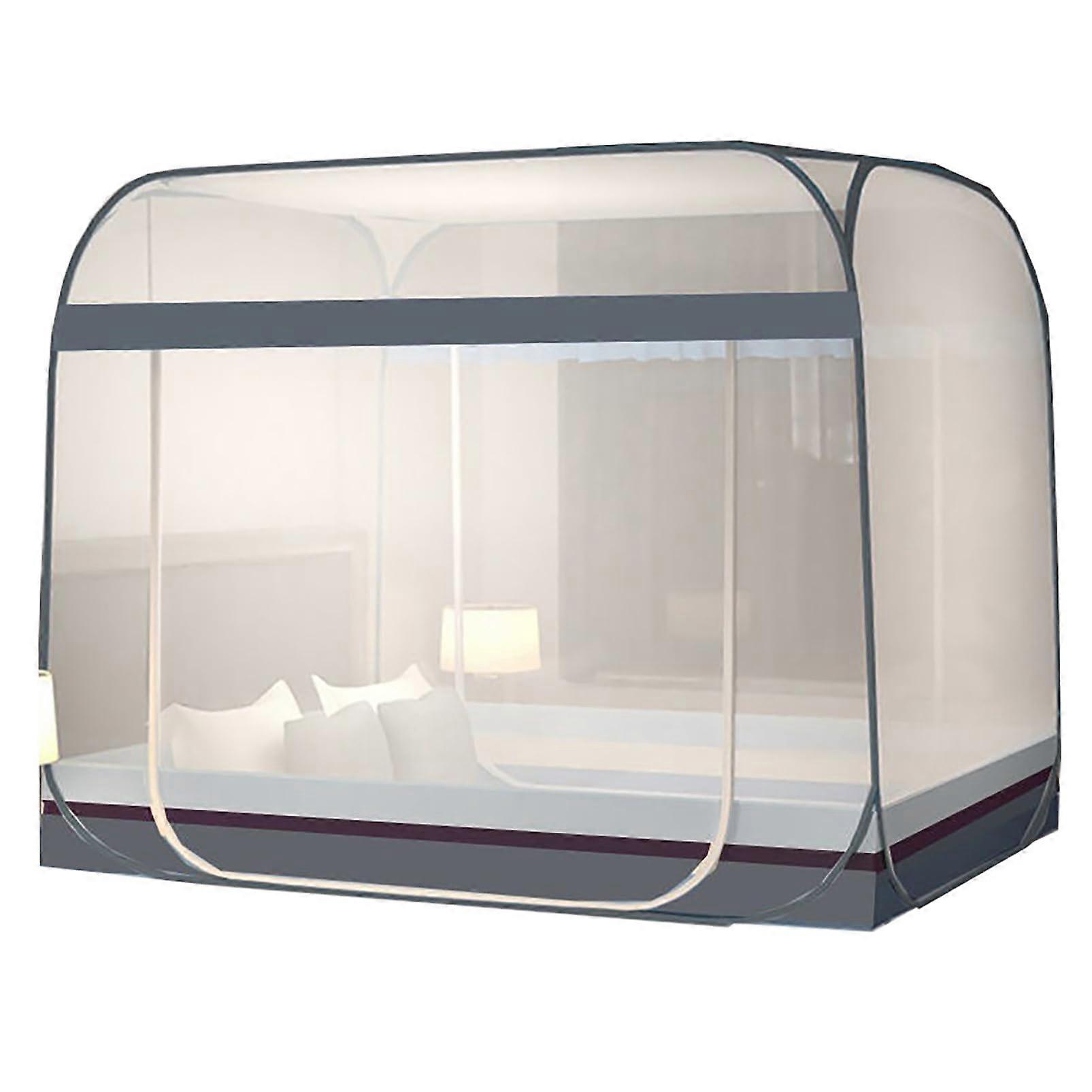 Foldable Mosquito Net, Portable Bed Canopy, Breathable Double Door Bed Tent, Dream Tents for Mosquito Net, 180 x 200 cm