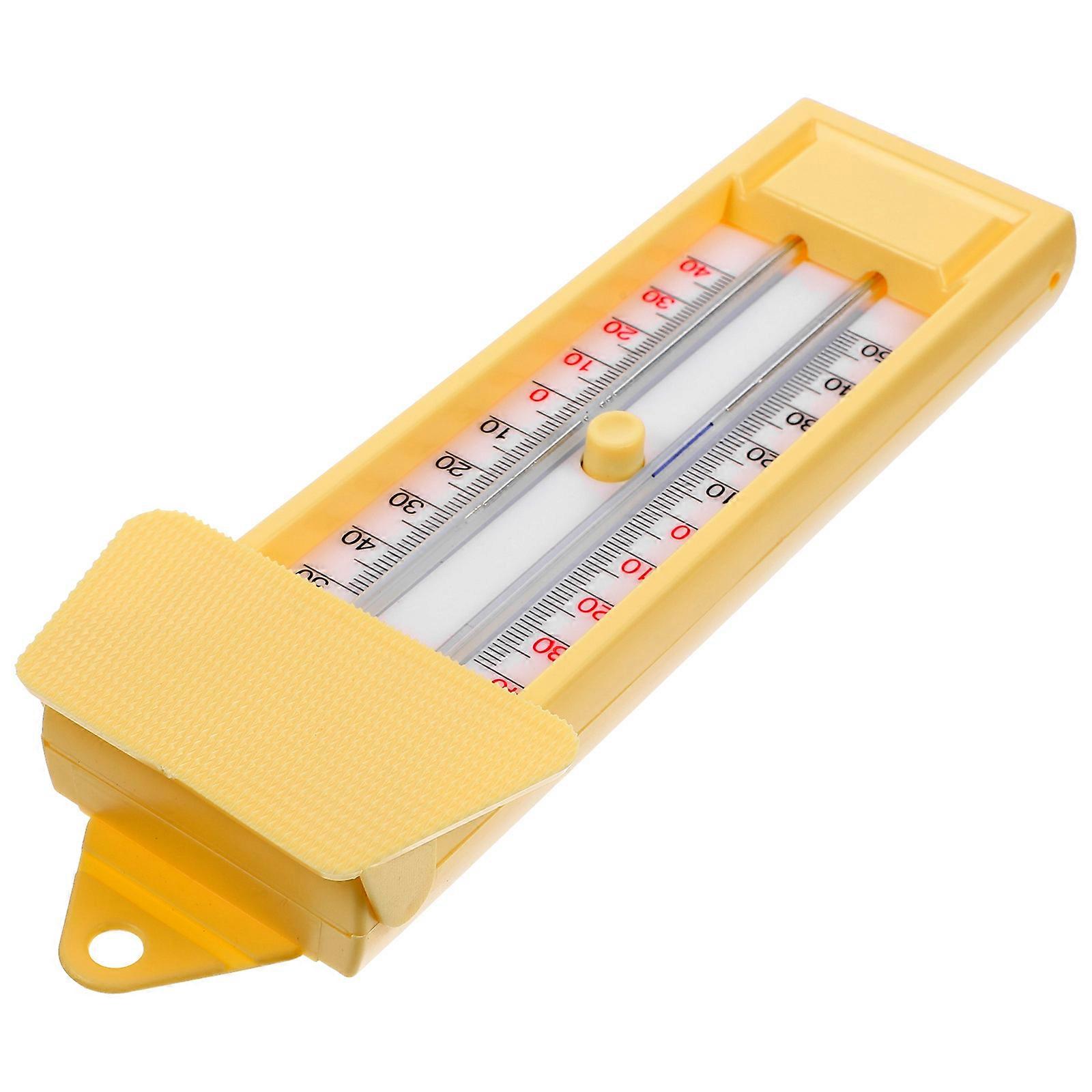 Thermometer for Greenhouse Outdoor Portable Maximum and Minimum Thermometer with Temperature Measurement Function Beige 1 Set