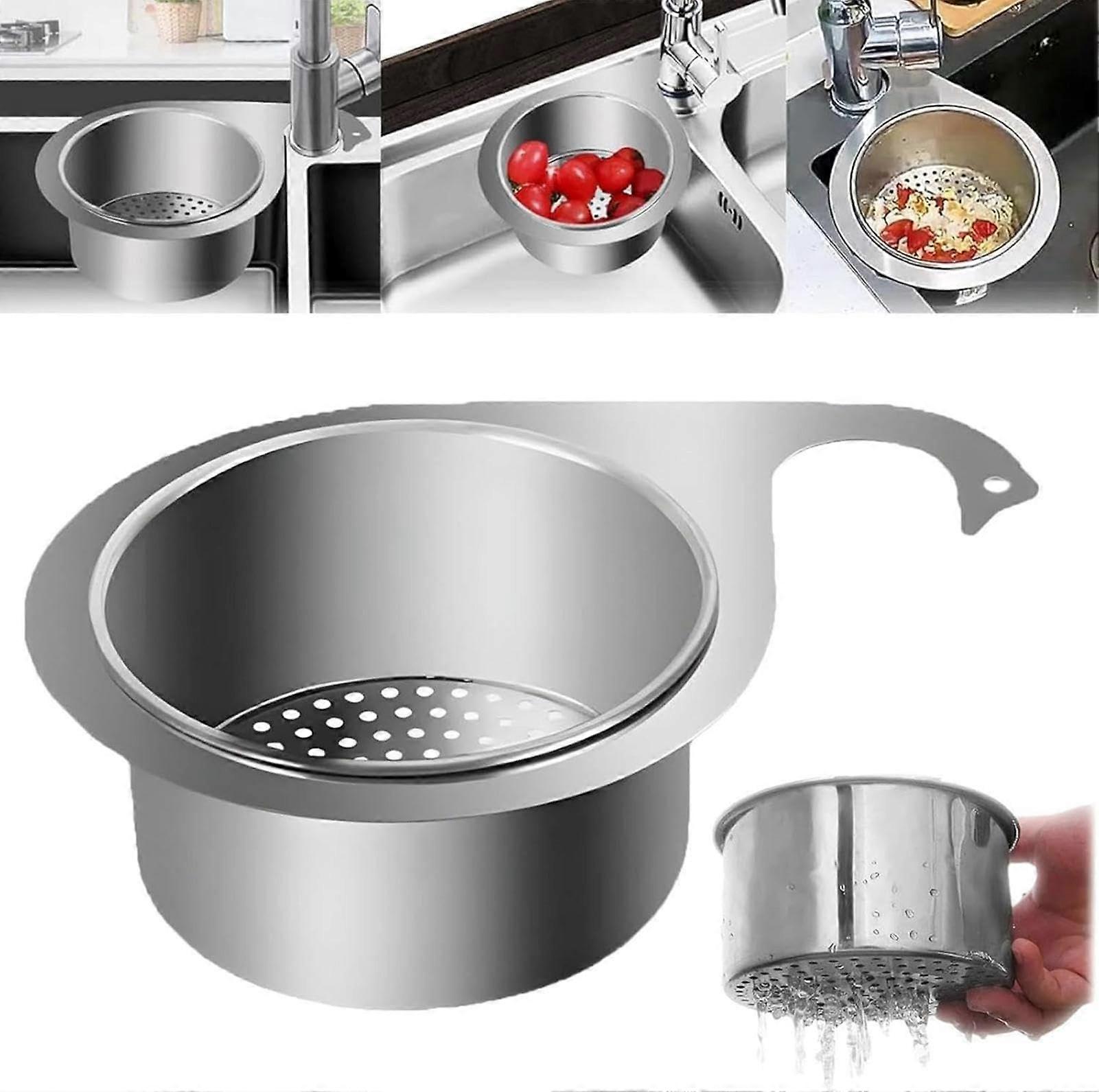 Sieve Basket Stainless Steel Sink - Swan-Shape Strainer, Multifunctional Sink Organizer, Compatible With Sinks