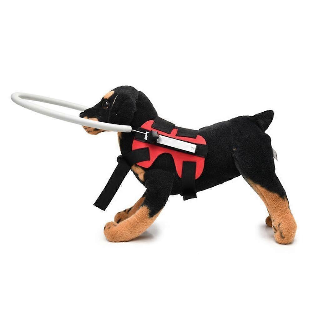 Pet Collision Collar for Blind Dogs - Red Small Guide Harness, Training Aid for Behavior and Safety, Adjustable Fit