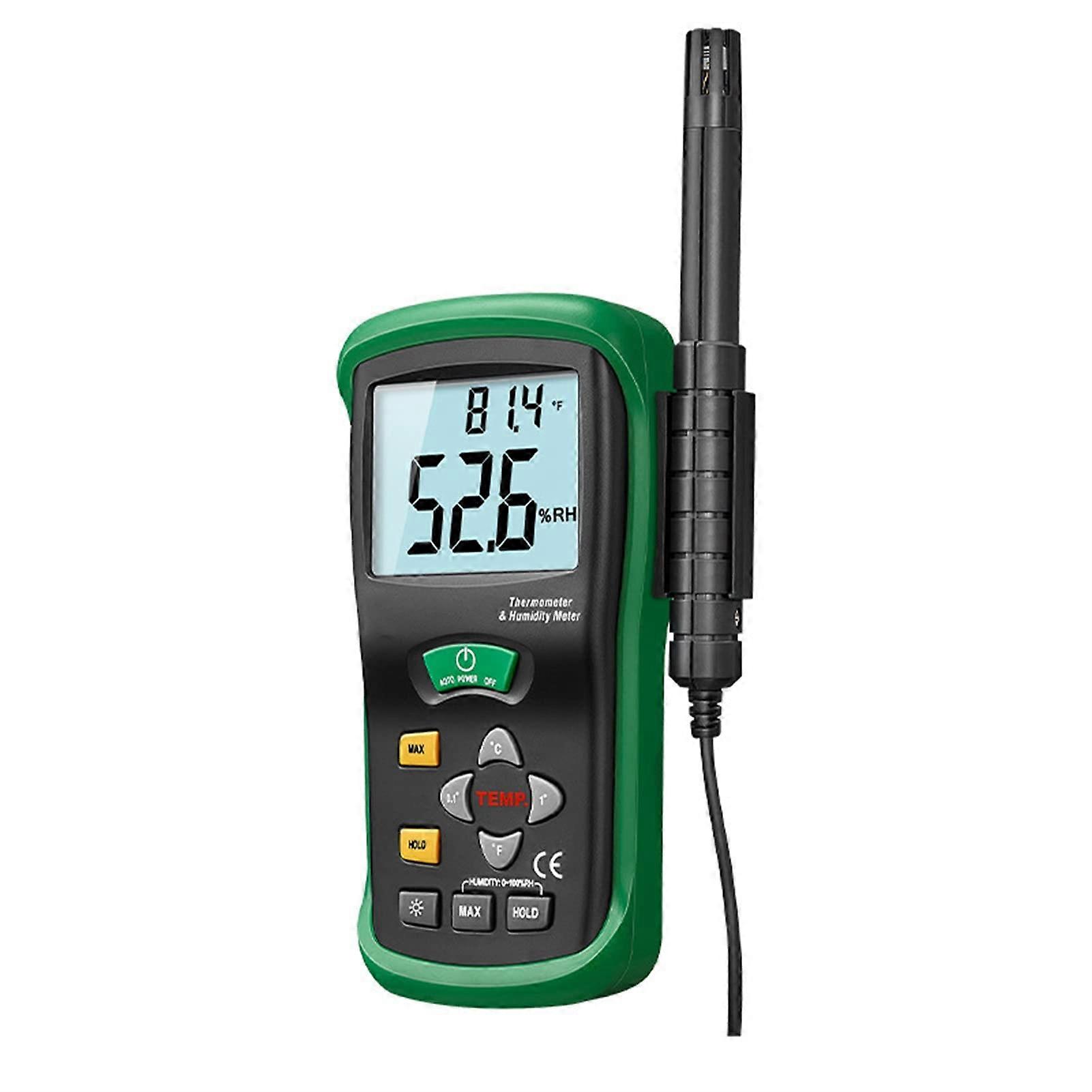Moisture Meter LCD Display High-Precision Wood Moisture Tester Handheld Thermo-Hygrometer