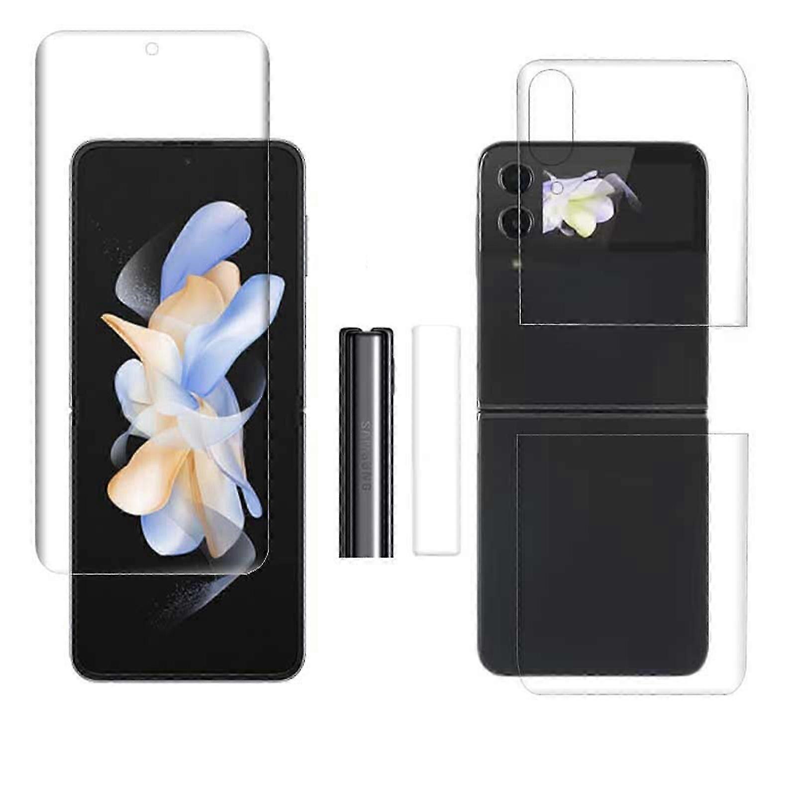 Z Flip 5 Screen Protector, 2PCS Outside Screen Protector+2PCS Inside Screen Protector+2PCS Side Protector Film Z Flip 5 5G Smooth