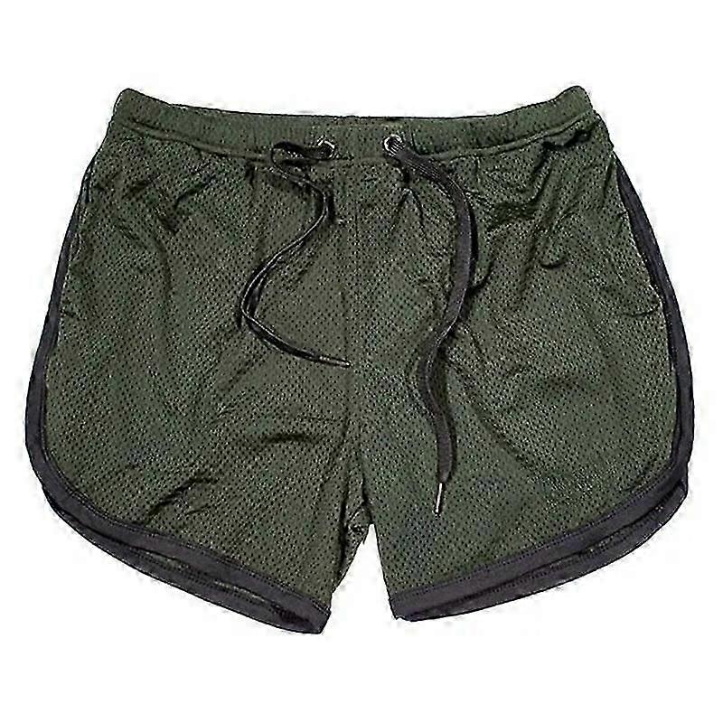 Erkek Çabuk Kuruyan Şort Örgü Düz Şort Fitness Plaj Sporları Şort