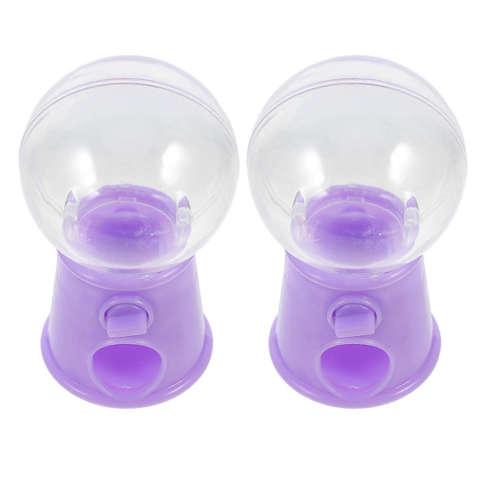 Toy Design Mini Gumball Machine Hand-eye Coordination Birthday Decoration Purple 7.10X3.50X3.50CM 2Pcs