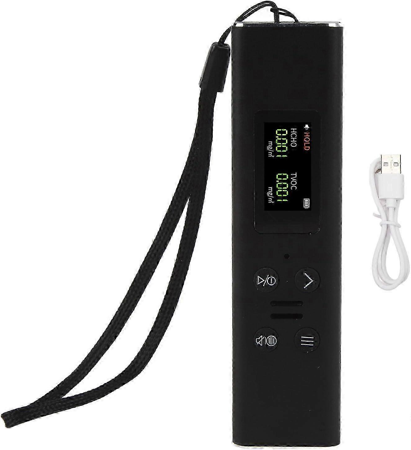 Portable Air Quality Detector Highly Accurate HCHO Detector Handheld Air Quality Detector with Dynamic HD Screen for Home LigBlack SZRH A-J