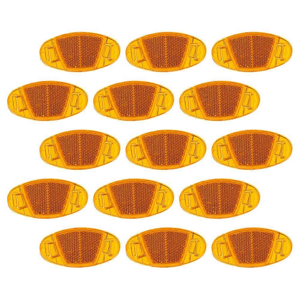 Useful Reflector for Bike with Durable PVC Material Ensures Safety Warning at Night Yellow 16Pcs