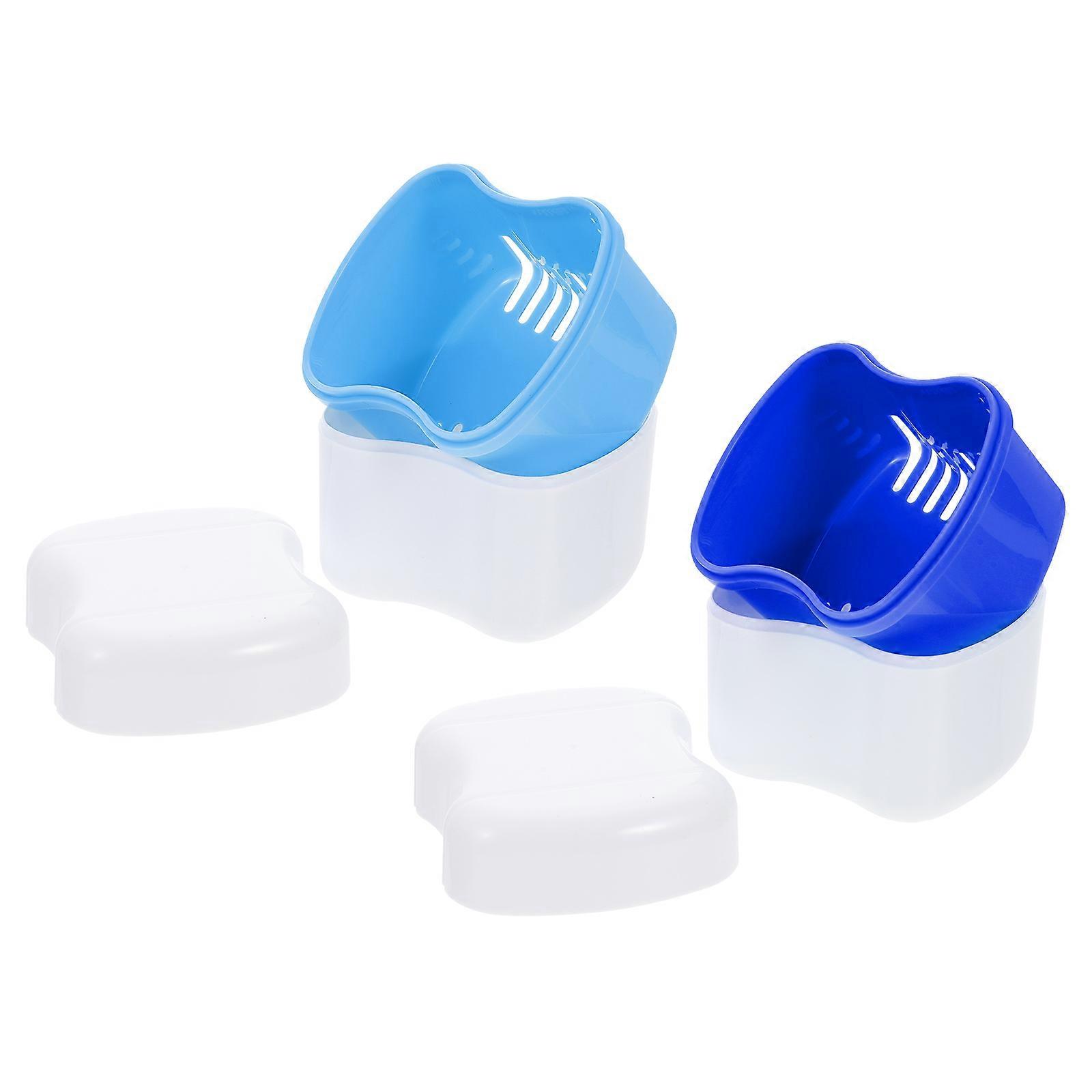 Multi Retainer Cleaner Case for Storage Use Made of Durable PP Perfect for Travel and Home 2Pcs