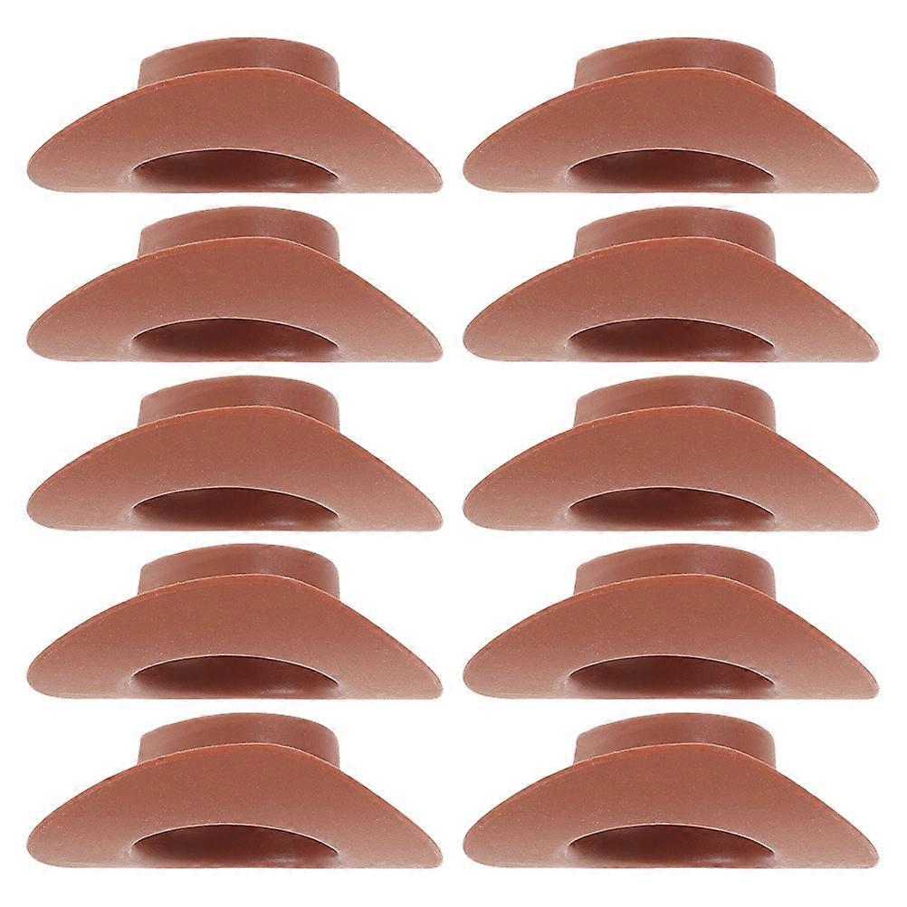10pcs Mini Cowboy Hats for Dolls Fun Headwear Accessories for Craft Projects, Dress Up, DIY Decorations & Doll Costumes