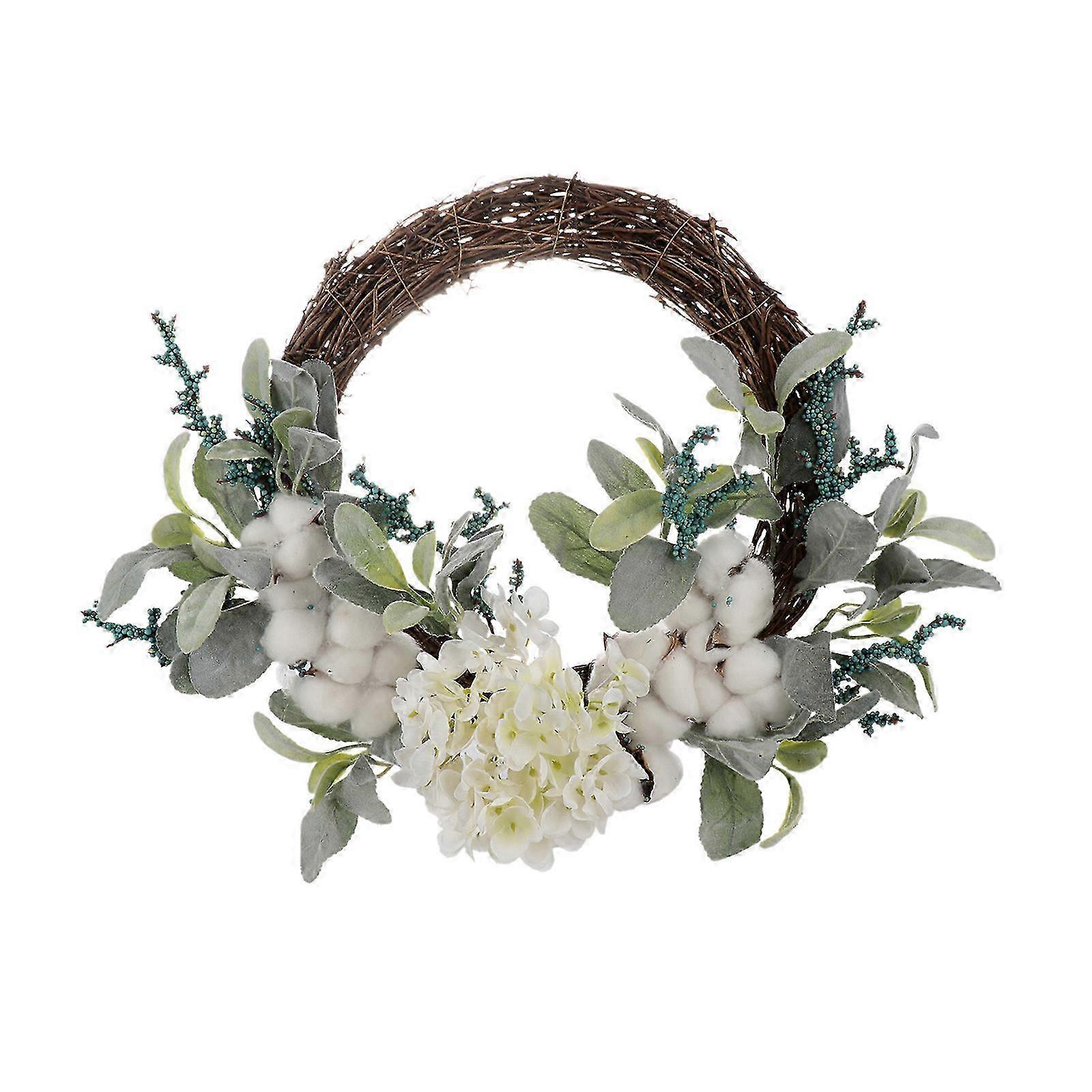 Transform Your Door: 40cm Bunny Cotton Eucalyptus Wreath 2025