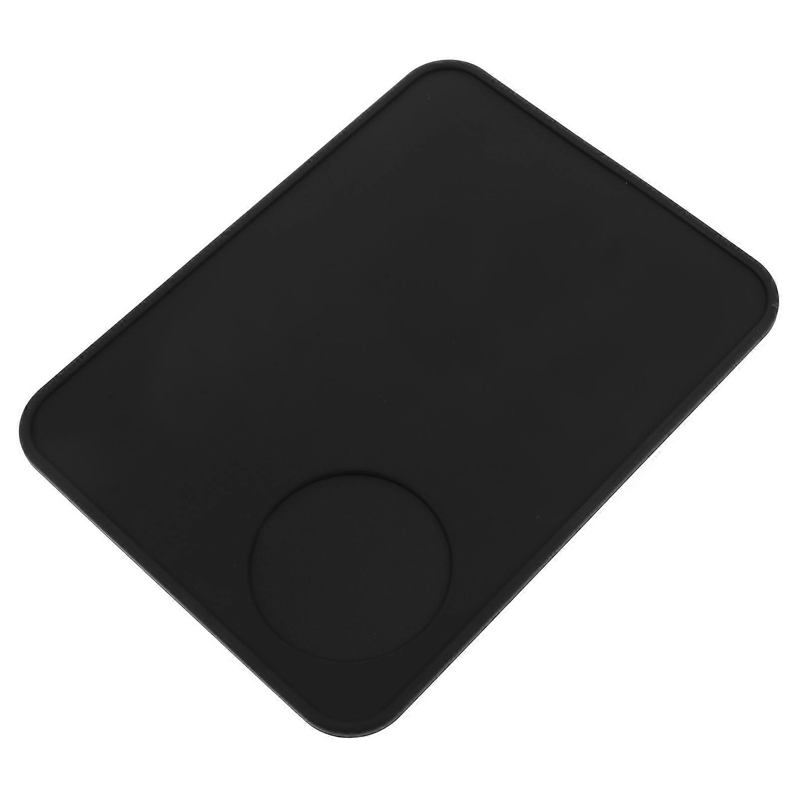 Black Non Slip Espresso Tamping Mat   Silicone Coffee Station Mat for Espresso Machines, Daily Use & Precision Tamping, Essential Accessory for