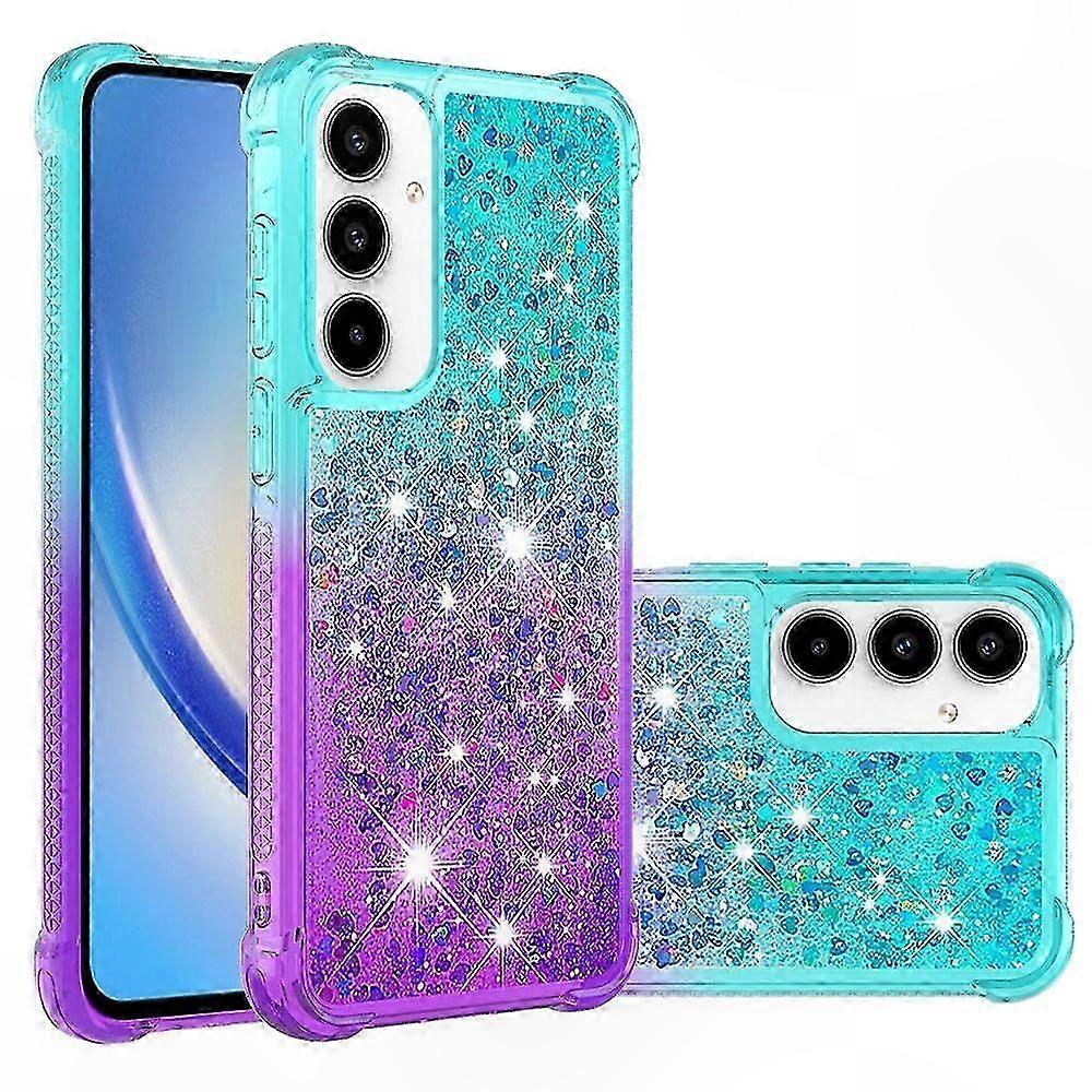 Liquid Glitter Bling Cover for Galaxy A55 - Shiny Crystal Sparkle Flow Design with Clear Bumper Protector