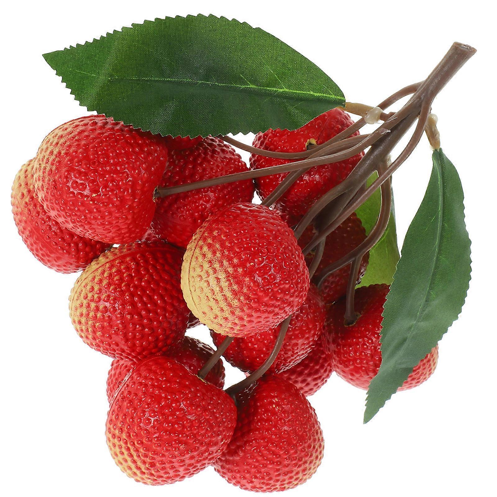 1 Realistic Artificial Litchi Fruit Decorative Model