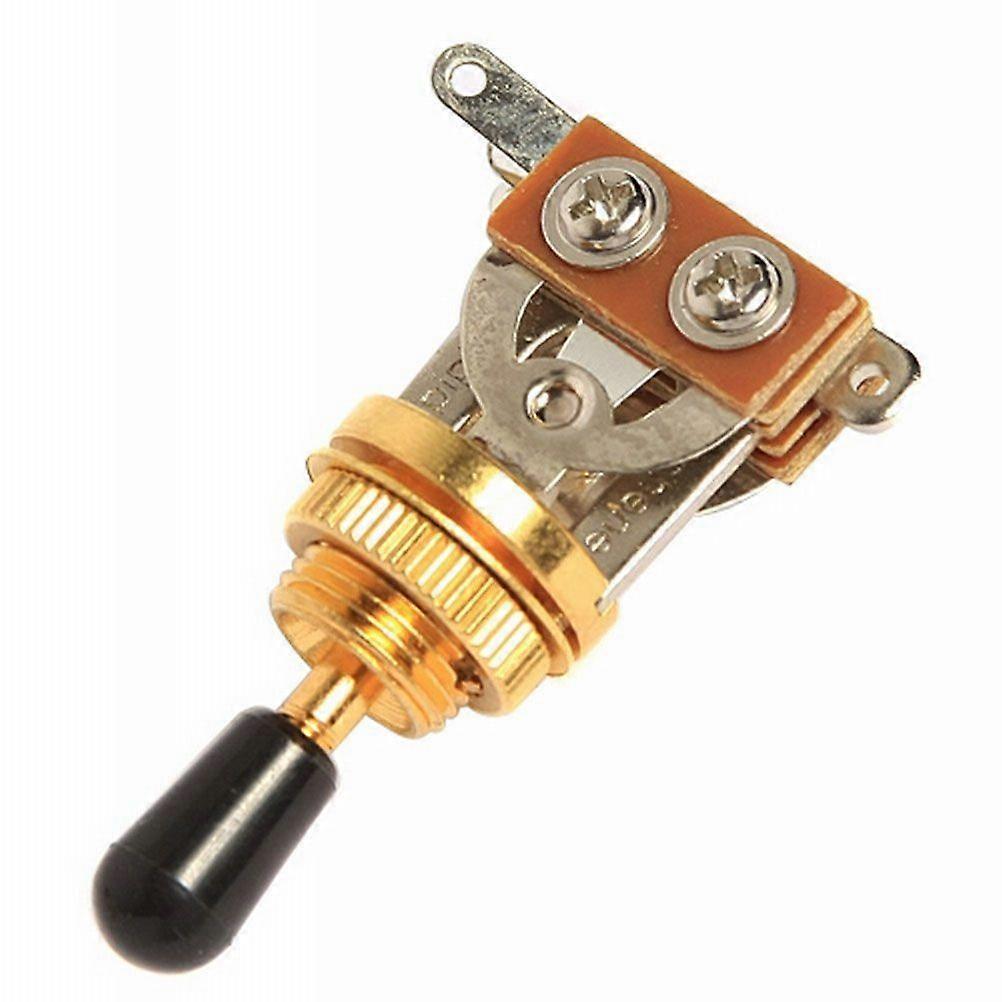 Electric Guitar 3-way Toggle Switch with Knob (Golden)