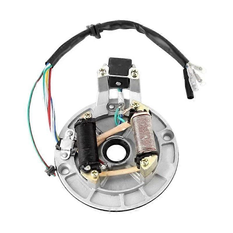 Motorcycle Stator Ignition Coil Magneto Ignition Coil Rotor For Pit Dirt Bike 70Cc 125Cc Magneto Stator Coil Stator Coil Silver