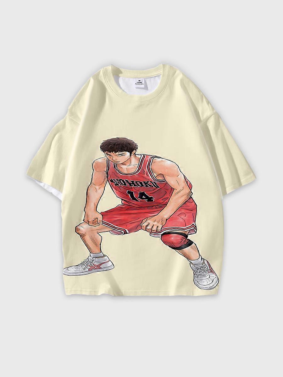 T-shirt round neck Role Pattern loose short sleeve C11