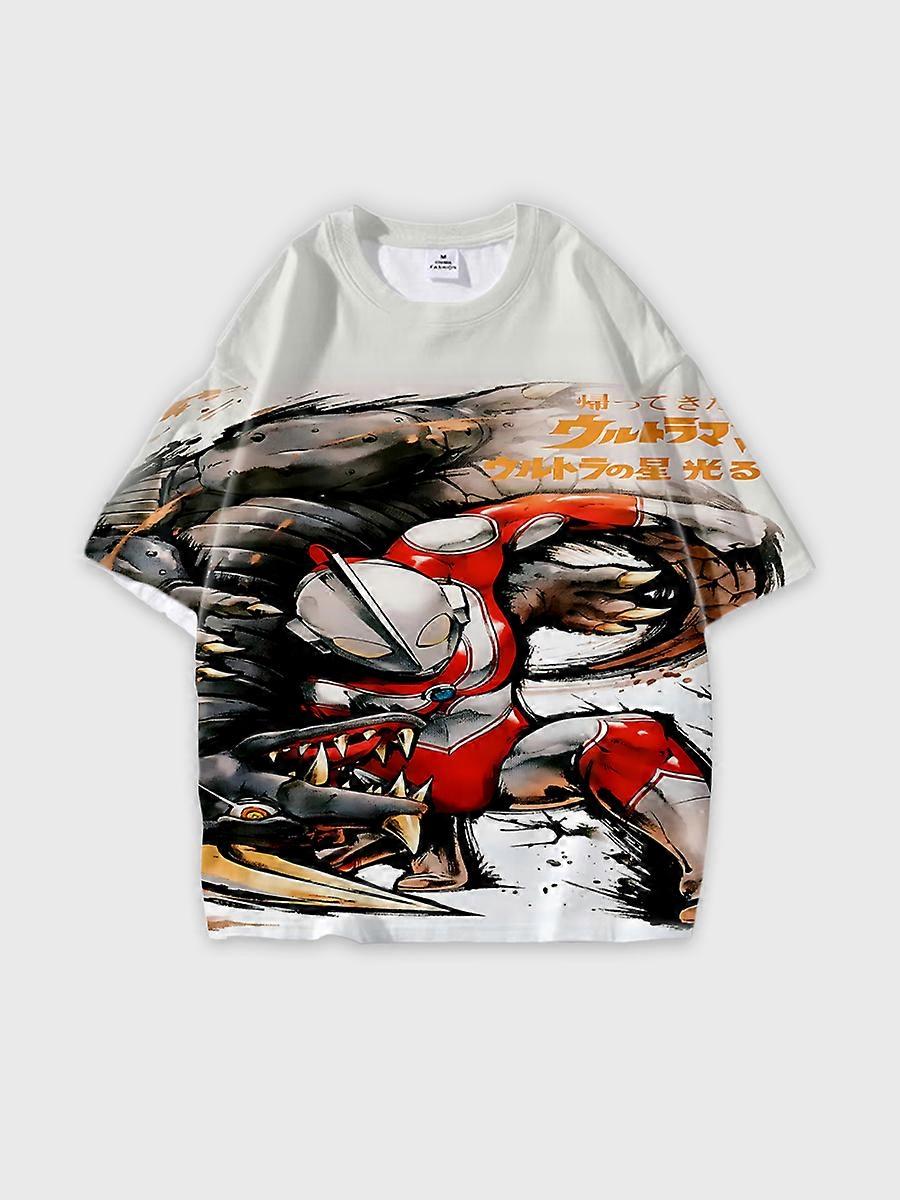 T-shirt round neck Role Pattern loose short sleeve C1870