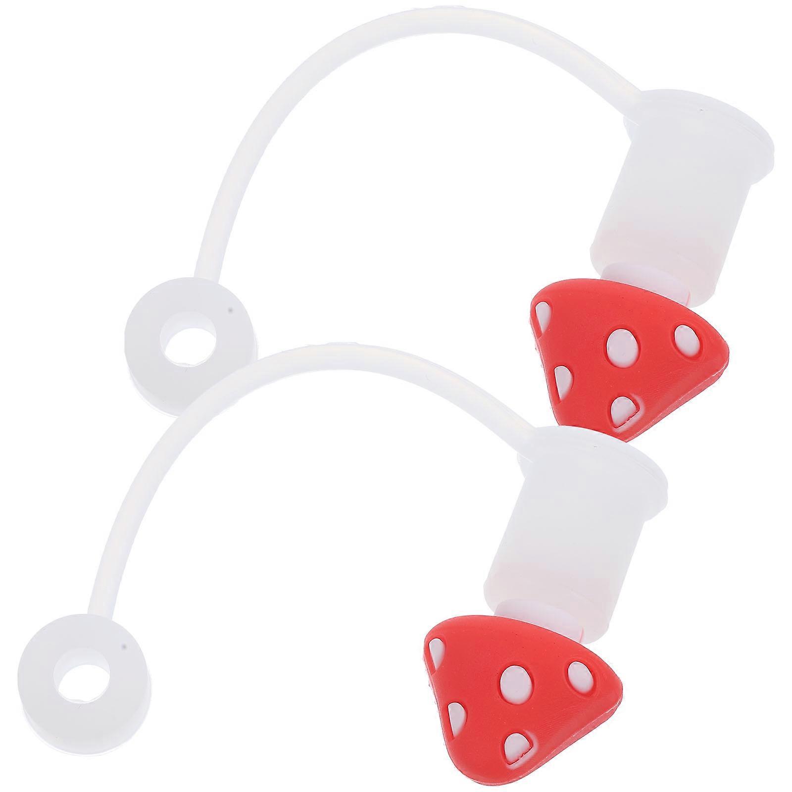 Adorable Silicone Straw Covers for Decoration Assorted Color Nonslip Reusable Washable 2pcs
