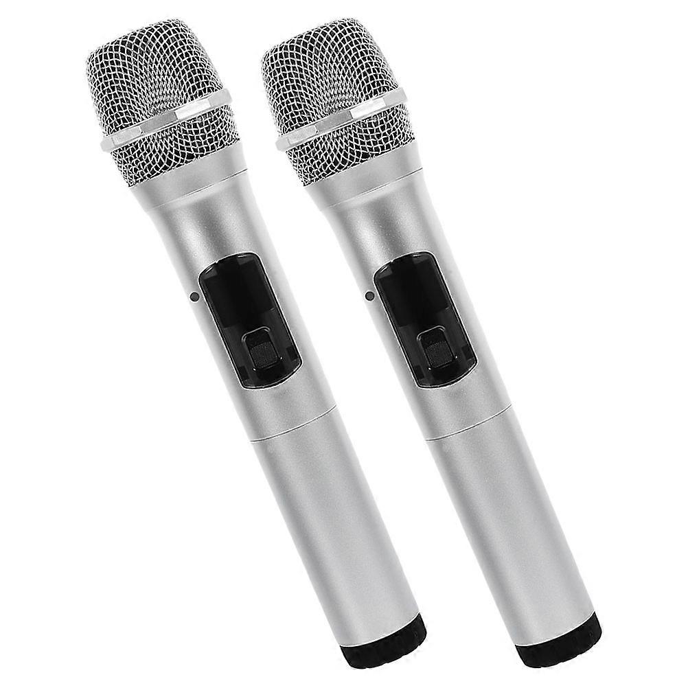 2pcs Microphone Models Pretend Play Toys for Kids Party Photo Props