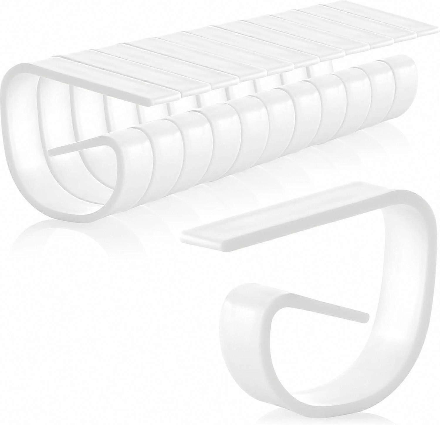 12x Unbreakable White Plastic Tablecloth Clips - Heavy Duty Tablecloth Weights & Holders