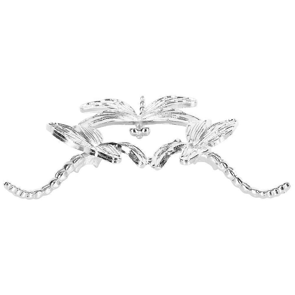 Metal Base Display Rack for Crystal Ornaments Small Desktop Shelf Stand for Home, Bedroom, Office Decor Silver Adornment Art Craft Display