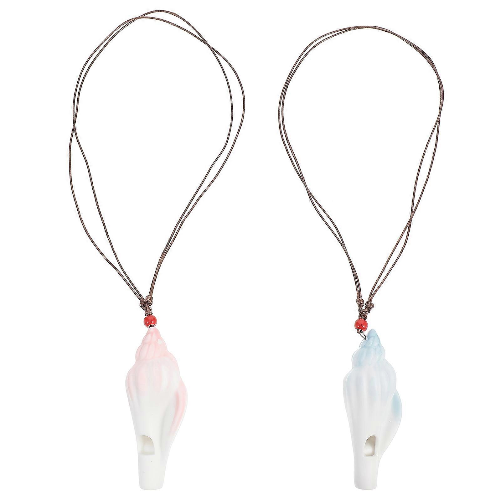 Kids Whistle Toy Conch Shaped For Easter Celebration 11.40X1.18X1.18 Inch Lung Capacity Exercise 2Pcs