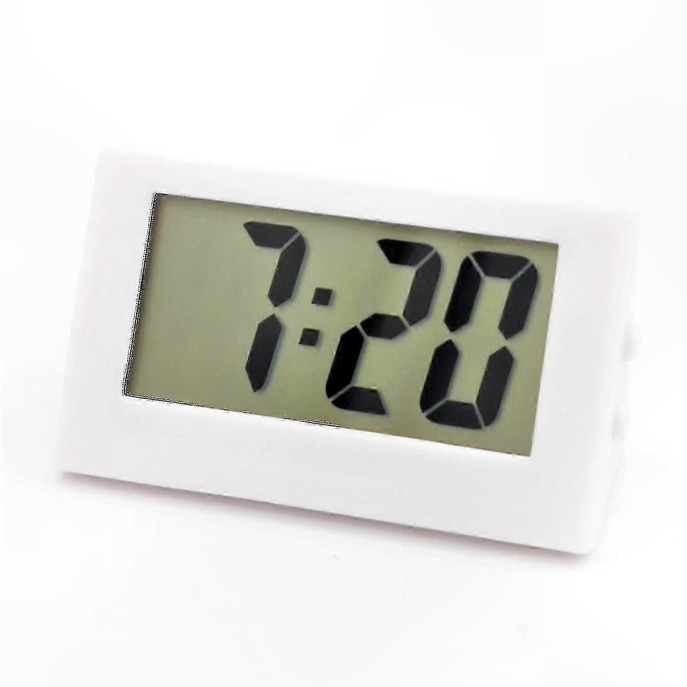 Compact Digital Clock, Portable Mini Timer for Car or Desk, 5.6x3cm, Rubberized Finish