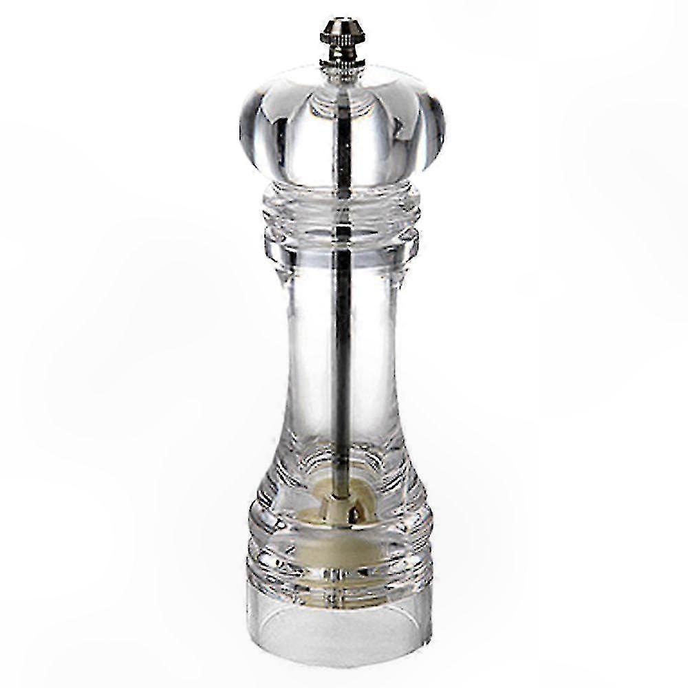 Adjustable Ceramic Grinder Wooden Pepper Mill, Refillable Design, 5-7 Inch Size