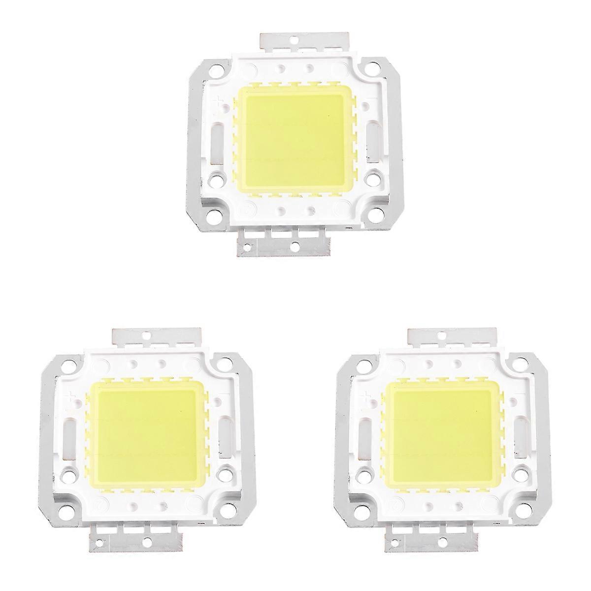 3X Square Shape White DC Light Lamp COB SMD LED Module Chip 30-36V 20W