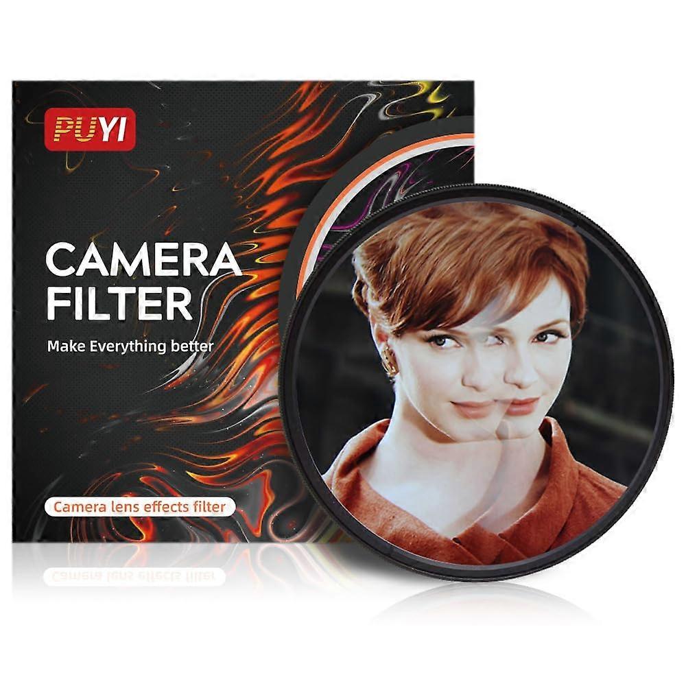 Photography foreground bokeh glass diopter soft black soft mirror brushed kaleidoscope filter hollow soft mirror both sides77mm