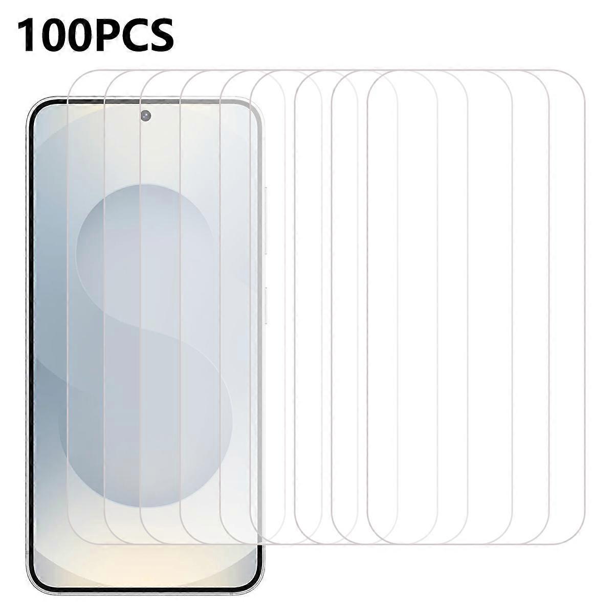 Samsung Galaxy S25 FEスクリーンプロテクター用100個傷防止強化ガラスフィルム