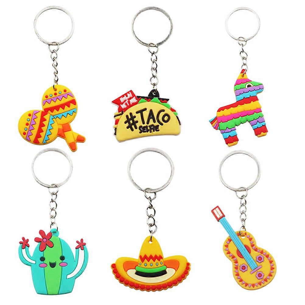 6Pcs Miniature Cartoon Keychains Adding Fun And Color To Bags And Keys Perfect For And Celebrations
