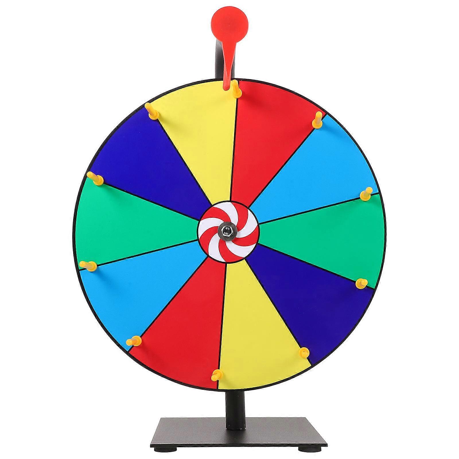 Plastic DIY Prizes Wheel with Base for Party Supplies, Fortune Spinning Game Prop for Family Gatherings, Bars, and Reward Activities