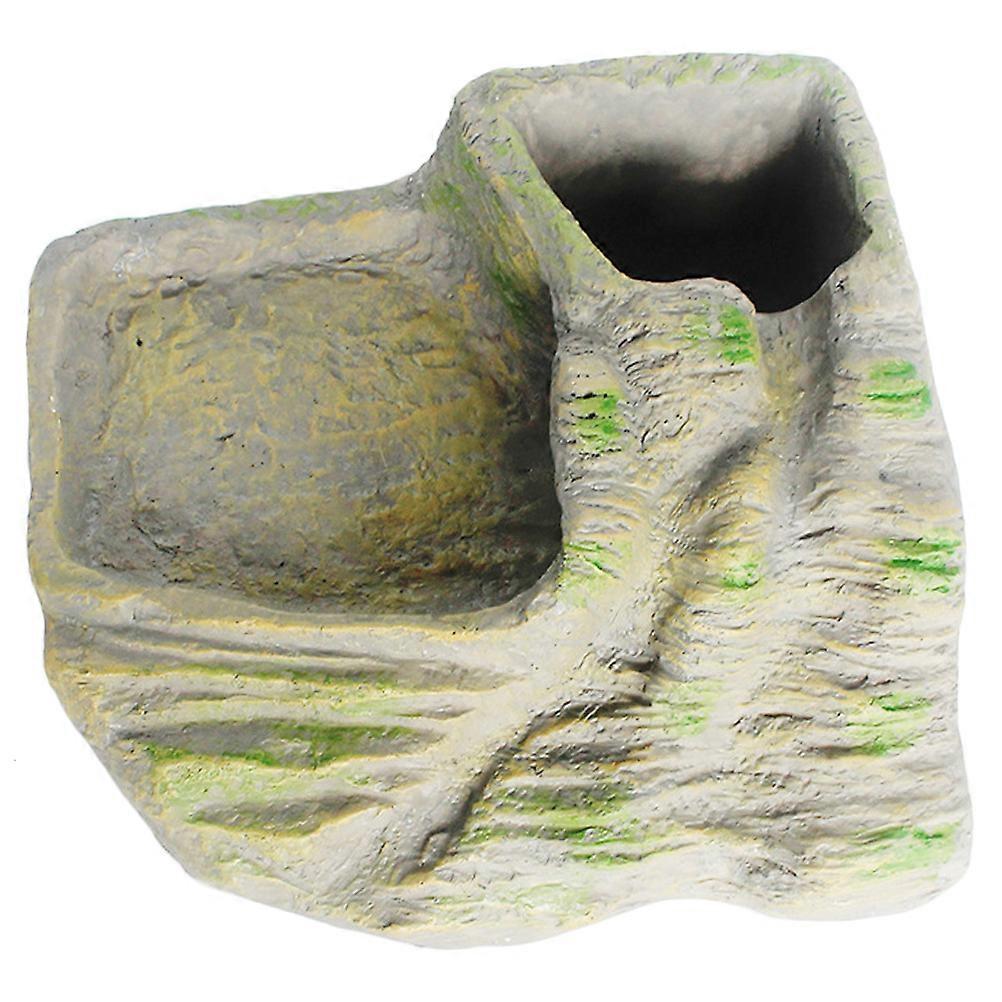 Reptile Rockery Decoration Reptile Hideout Cave Suitable For Pet Enclosure 8X14X15CM Climbing 1Set
