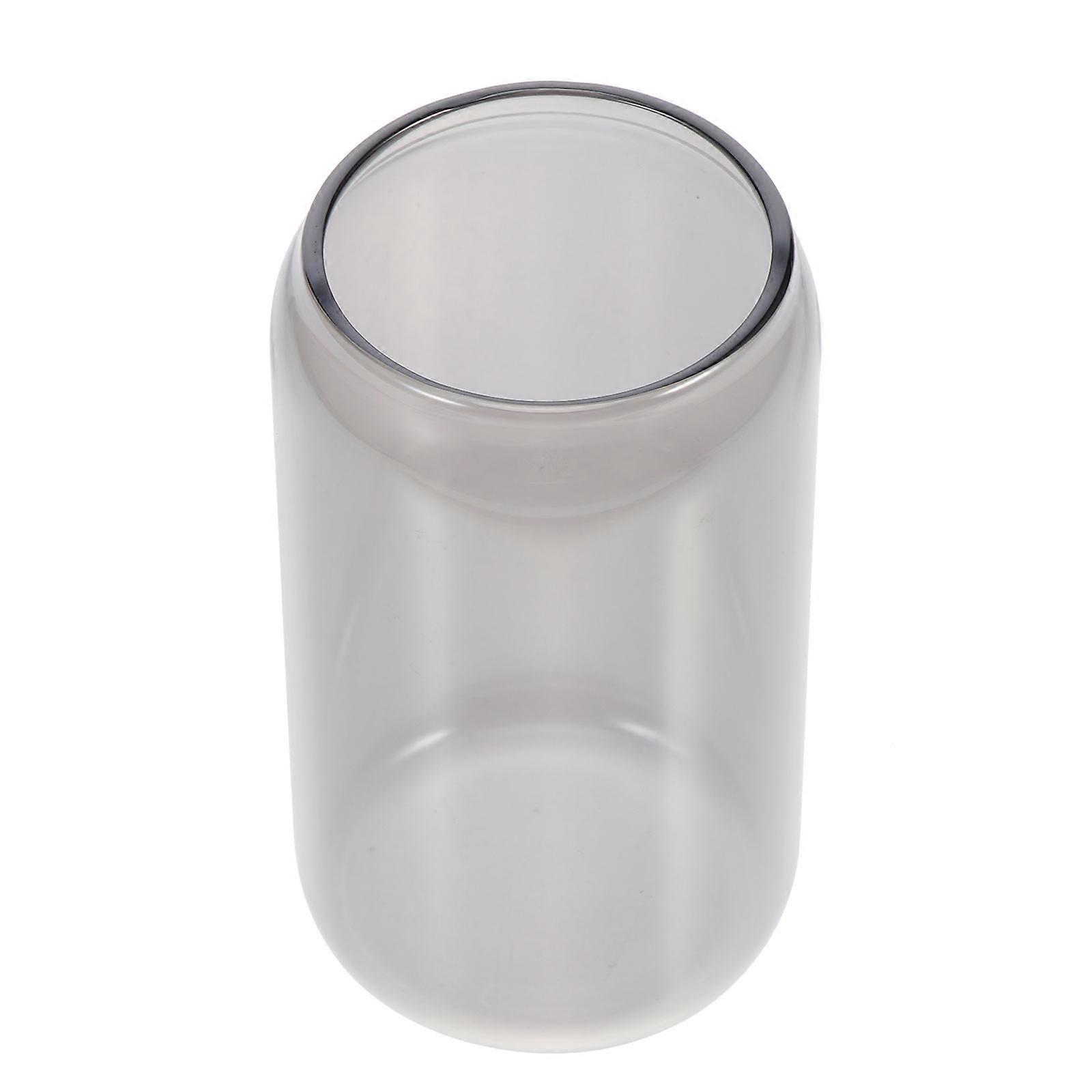 Portable Drinking Cup Glass Heat-Resistant Coffee Glass For General Use 375ml Grey Beverage Storage 1Pcs