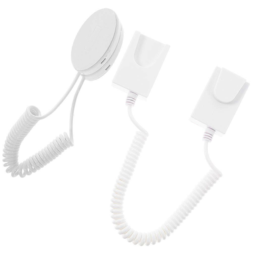 Remote Control Tether for Protection Use with Loss Prevention Design SelfAdhesive White Plastic 2pcs