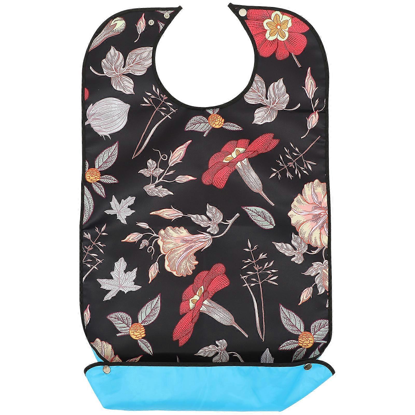 Crumb Collector Adult Bib For Daily Use Clothing Protection Designed For Elderly And Bedridden Made From Multi Color Polyester 1Set